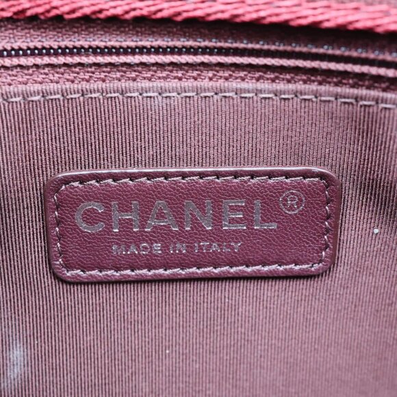 Chanel  Classic Single Flap Wool Leather Shoulder Bag Navy Blue - Picture 10 of 10